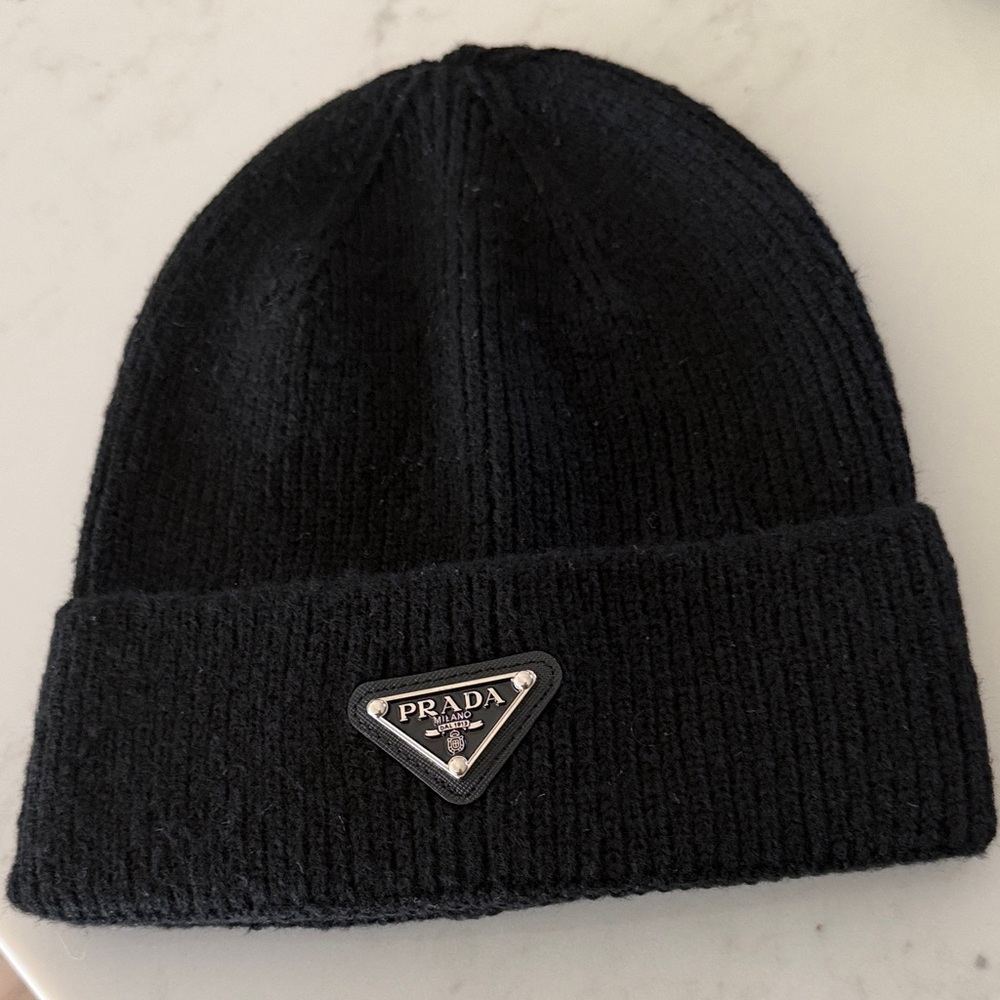 Prada Black Beanie - no tags inside